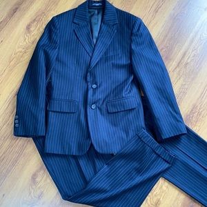 Nautica Boys Dress Suit Size 12 Navy Pin Stripe